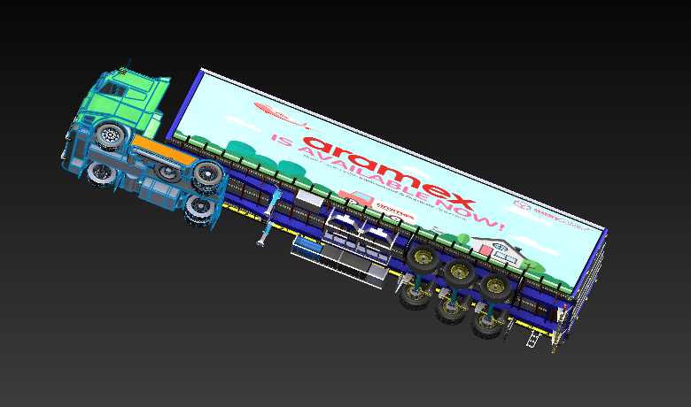 24托盘货物帘侧板半挂车